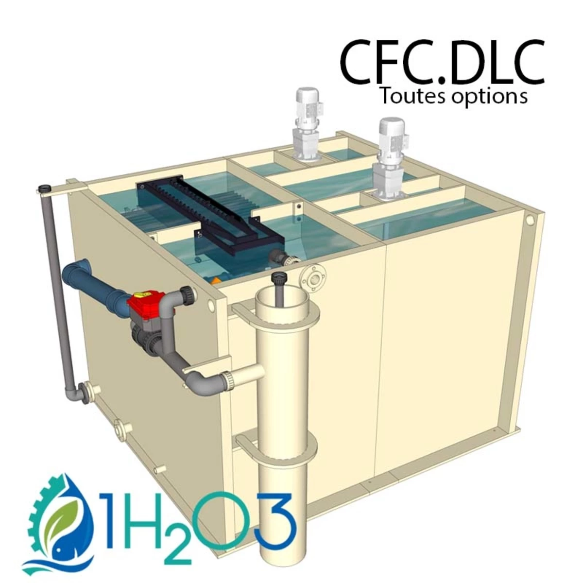 CFC.DLC : clarifloculateur 4.8 m3/h assainissement, 9.6 m3/h AEP